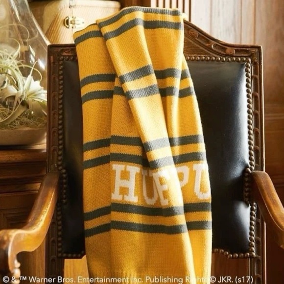 Pottery Barn Teen Other - PB Teen Harry Potter Hufflepuff Collegiate Stripe Knit Throw Blanket 50x60